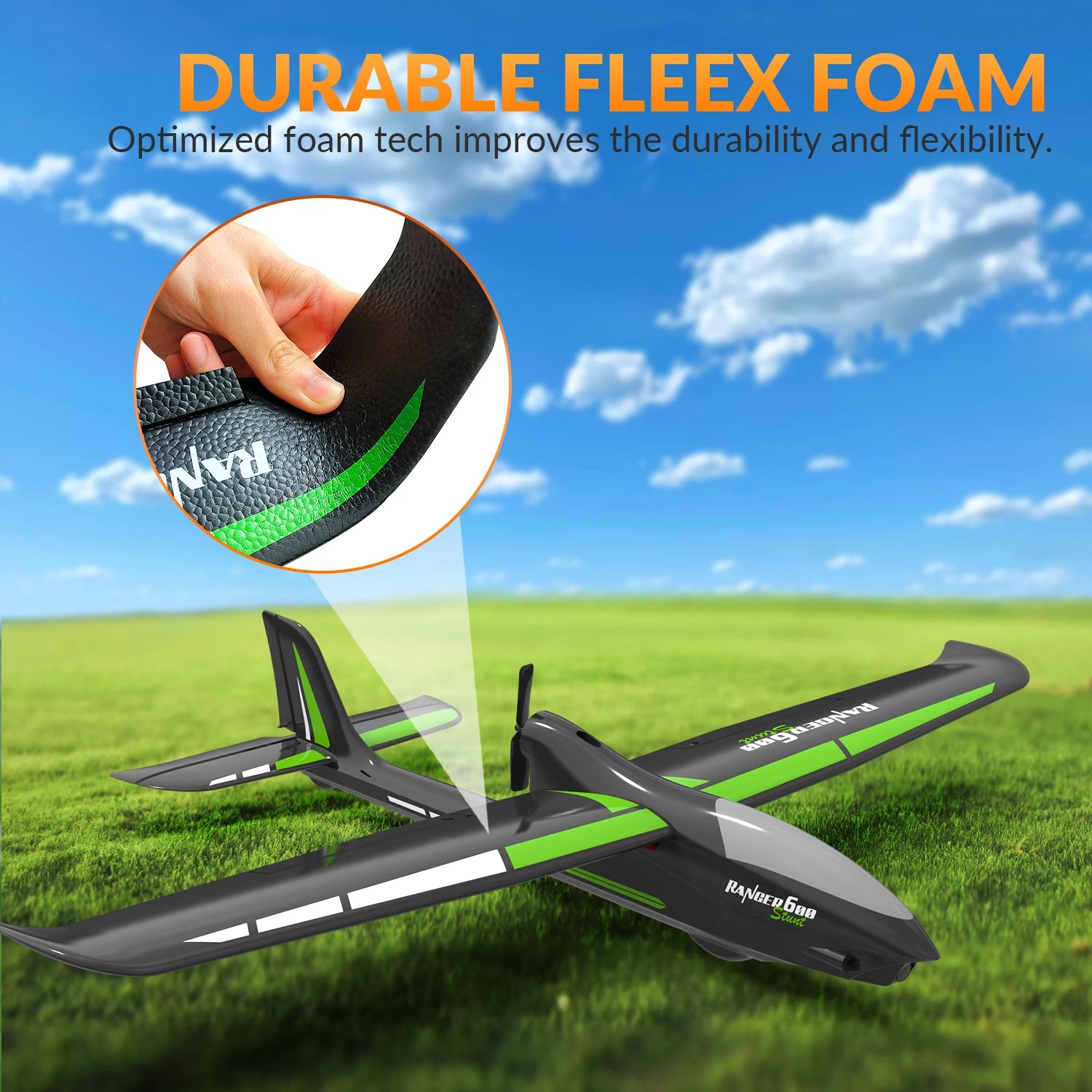 Volantexrc Ranger600 RC Glider - 600mm 6-Axis XPILOT Stabilizer 3-Level Flight Assist ✈️🌬️