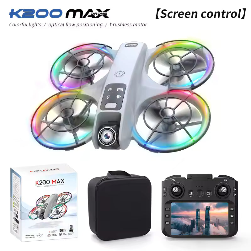 K200 MAX Drone 4K/8K - LCD Screen Remote with Brushless Motor 🚁📺