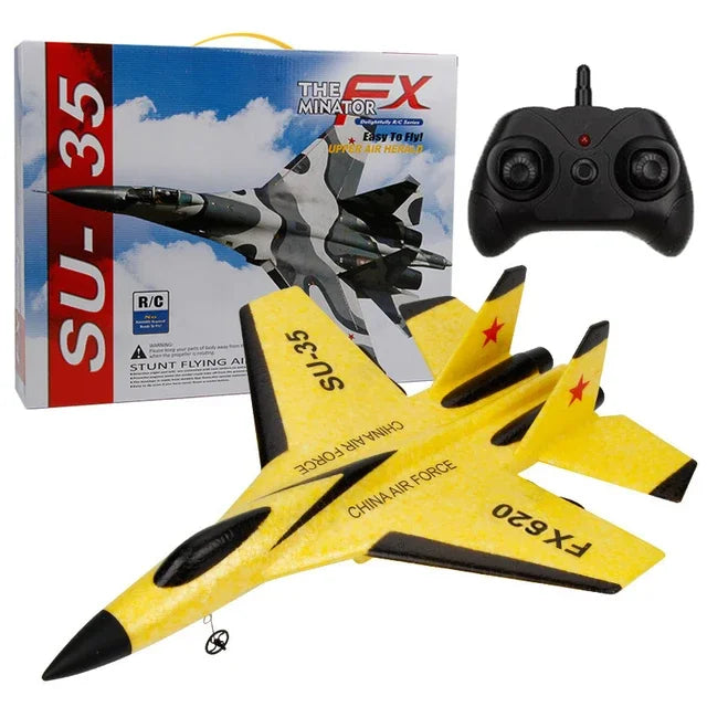 FX620 RC Foam Fighter Plane - 2.4G Radio Control SU-35 Glider for Beginners ✈️🔴