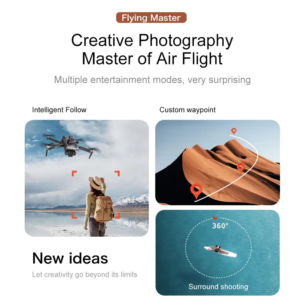 V198GPS GPS Drone — 4K/8K Camera, Laser Obstacle Avoidance, Brushless, 30-Min Flight