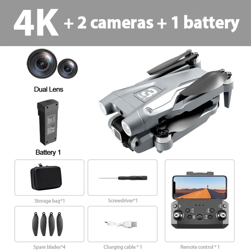 Z908 Pro MAX RC Drone — 4K/6K/8K Camera, Optical Flow, 3-Sided Obstacle Avoidance, 25-Min Flight