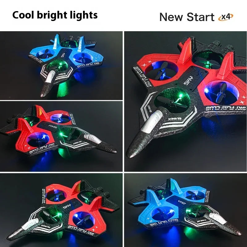 S83 RC Foam Stunt Plane - LED Lights 360° Flips 4CH 2.4G One-Key Start ✈️💥