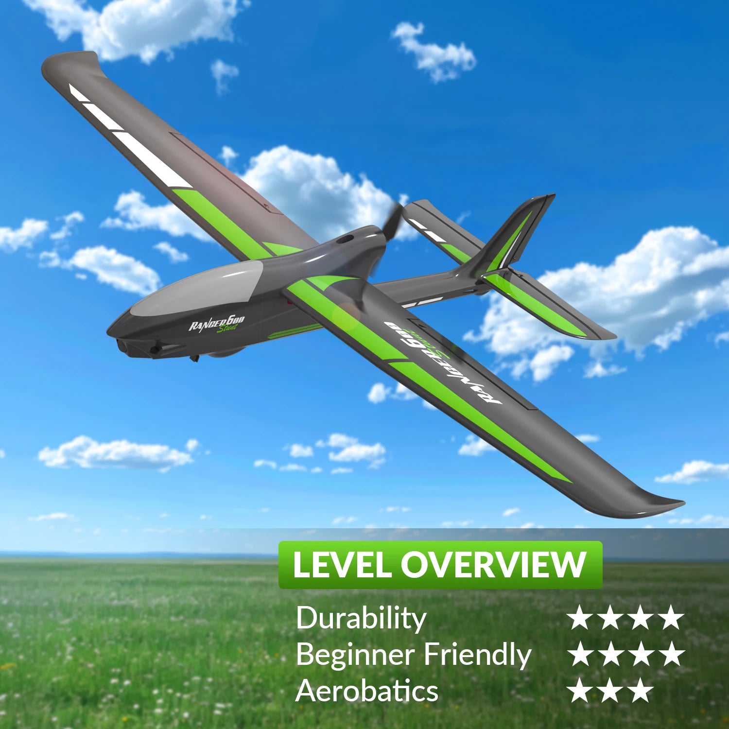 Volantexrc Ranger600 RC Glider - 600mm 6-Axis XPILOT Stabilizer 3-Level Flight Assist ✈️🌬️