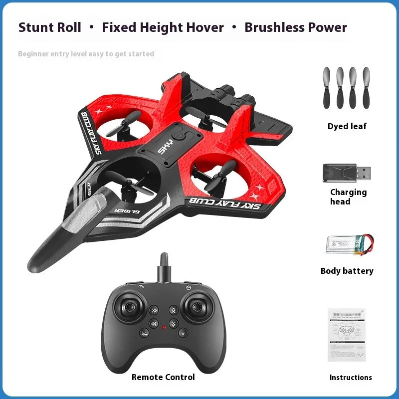 S83 RC Foam Stunt Plane - LED Lights 360° Flips 4CH 2.4G One-Key Start ✈️💥