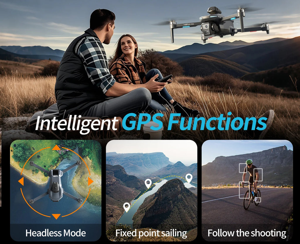 XT606 MAX GPS Drone — 4K/6K/8K Camera, Visual Obstacle Avoidance, Brushless, 25-Min Flight