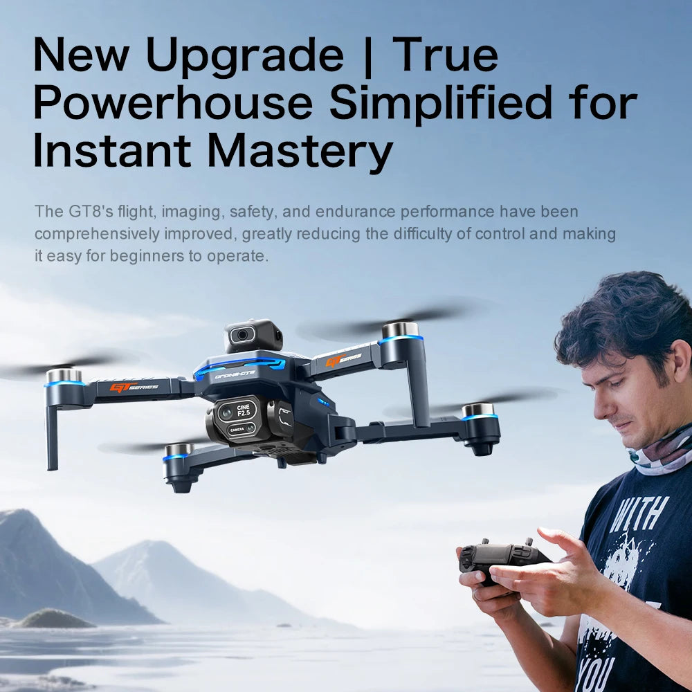 GT8 GPS Drone — 4K/6K HD Camera, Brushless Motor, Obstacle Avoidance, 20-Min Flight