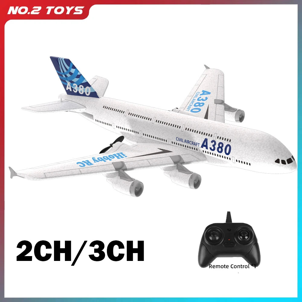 A380 Airbus RC Foam Glider - 2.4G Fixed Wing RTF Plane 420mm Wingspan ✈️🛫