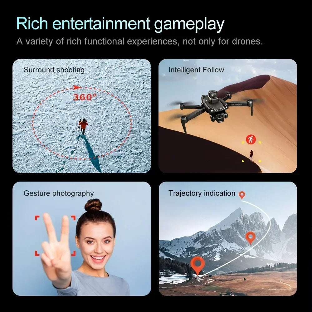 V198GPS GPS Drone — 4K/8K Camera, Laser Obstacle Avoidance, Brushless, 30-Min Flight