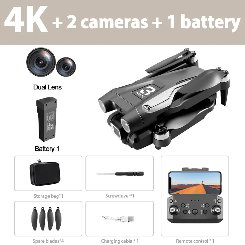 Z908 Pro MAX RC Drone — 4K/6K/8K Camera, Optical Flow, 3-Sided Obstacle Avoidance, 25-Min Flight