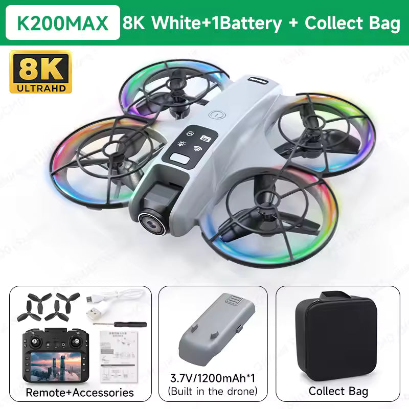 K200 MAX Drone 4K/8K - LCD Screen Remote with Brushless Motor 🚁📺