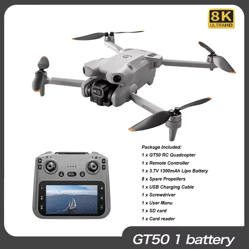 GT50 Drone 8K HD - WiFi GPS Professional Camera Drone 🚁📸
