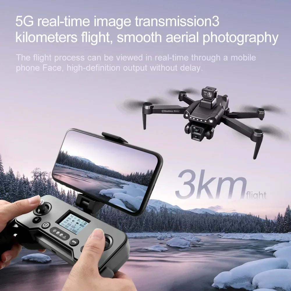 V198GPS GPS Drone — 4K/8K Camera, Laser Obstacle Avoidance, Brushless, 30-Min Flight