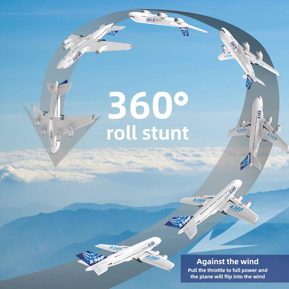 A380 Airbus RC Foam Glider - 2.4G Fixed Wing RTF Plane 420mm Wingspan ✈️🛫