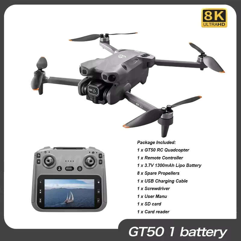 GT50 Drone 8K HD - WiFi GPS Professional Camera Drone 🚁📸