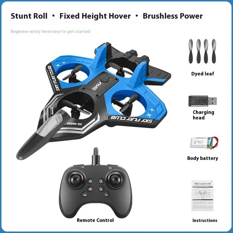 S83 RC Foam Stunt Plane - LED Lights 360° Flips 4CH 2.4G One-Key Start ✈️💥
