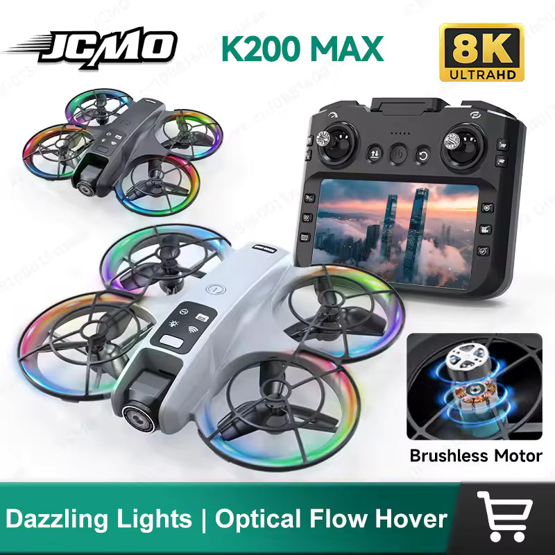 K200 MAX Drone 4K/8K - LCD Screen Remote with Brushless Motor 🚁📺