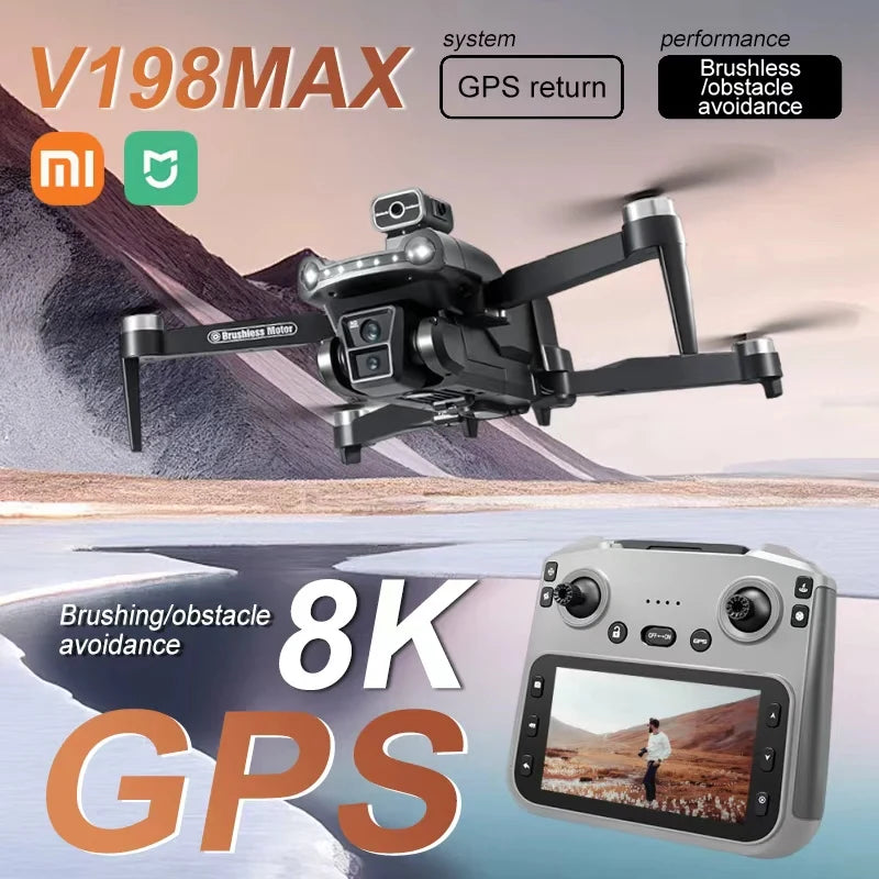 Xiaomi Mjia V198MAX GPS Drone — 8K/4K Camera, Laser Obstacle Avoidance, Brushless, 30-Min Flight