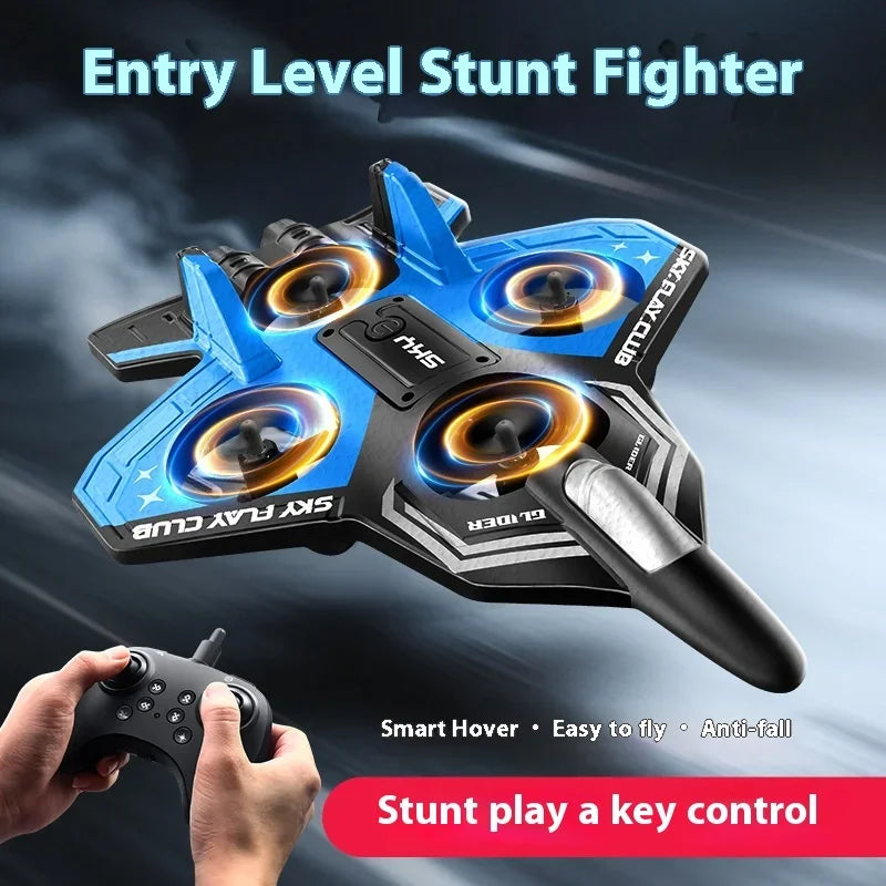 S83 RC Foam Stunt Plane - LED Lights 360° Flips 4CH 2.4G One-Key Start ✈️💥