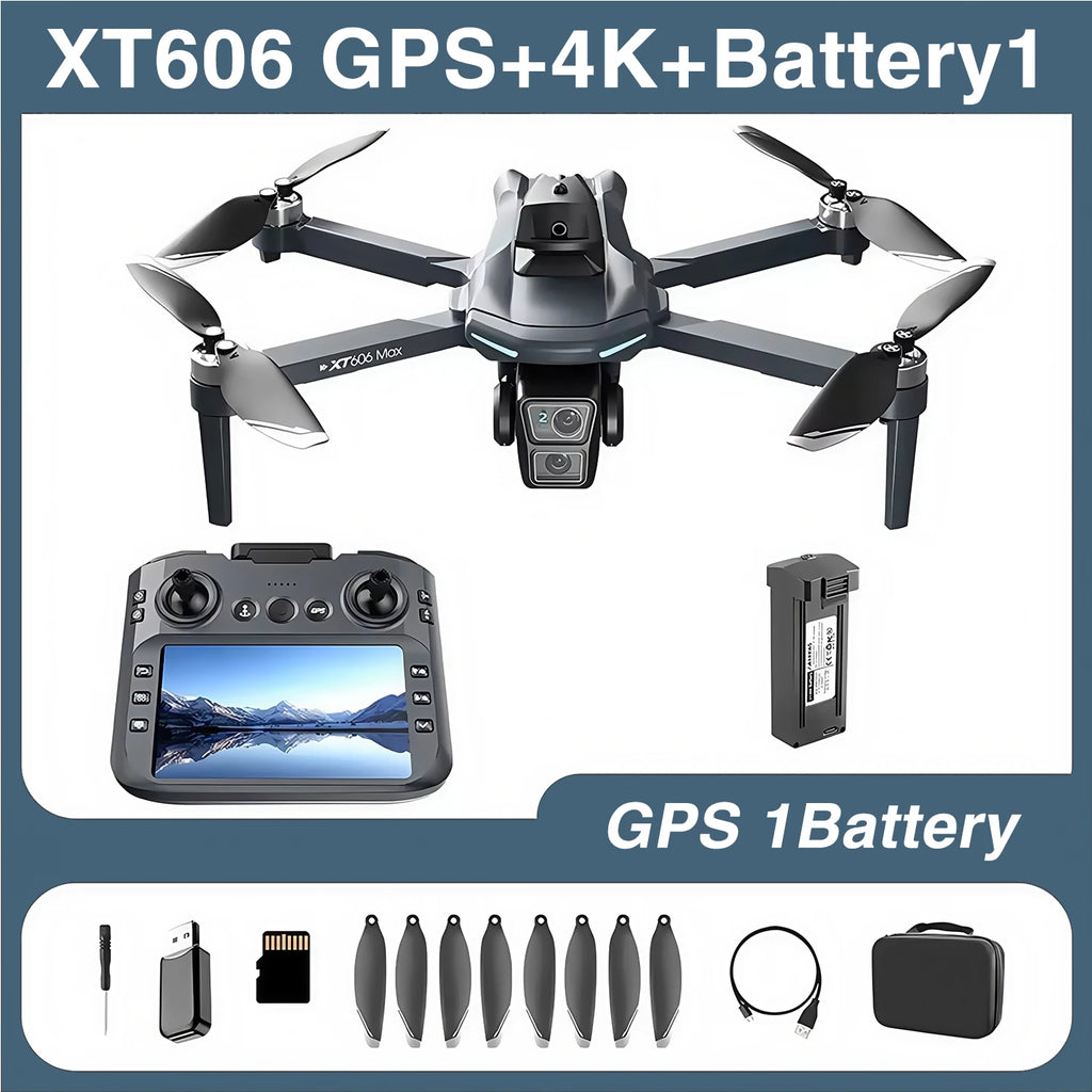 XT606 MAX GPS Drone — 4K/6K/8K Camera, Visual Obstacle Avoidance, Brushless, 25-Min Flight