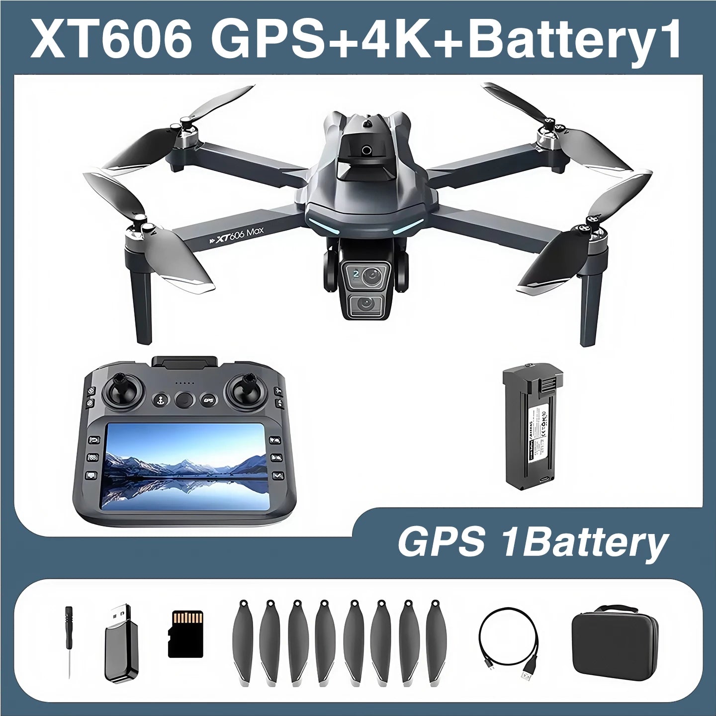 XT606 MAX GPS Drone — 4K/6K/8K Camera, Visual Obstacle Avoidance, Brushless, 25-Min Flight