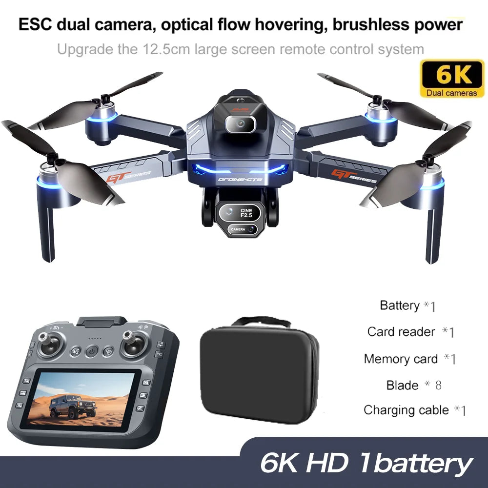GT8 GPS Drone — 4K/6K HD Camera, Brushless Motor, Obstacle Avoidance, 20-Min Flight