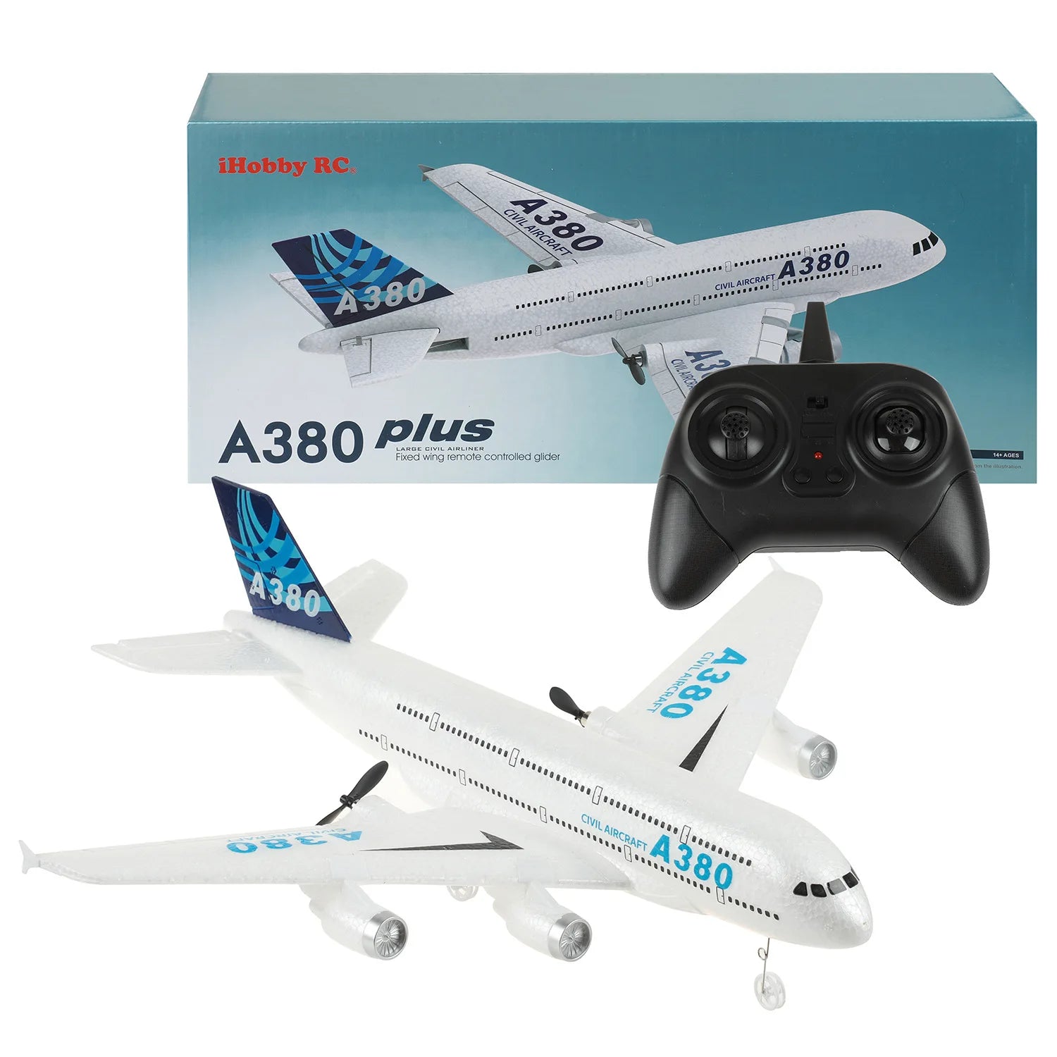 A380 Airbus RC Foam Glider - 2.4G Fixed Wing RTF Plane 420mm Wingspan ✈️🛫