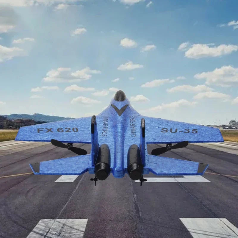 FX620 RC Foam Fighter Plane - 2.4G Radio Control SU-35 Glider for Beginners ✈️🔴