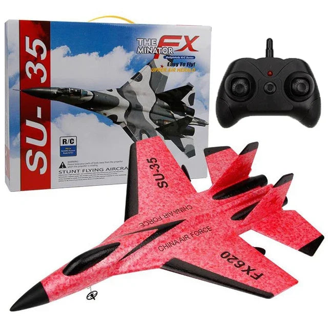 FX620 RC Foam Fighter Plane - 2.4G Radio Control SU-35 Glider for Beginners ✈️🔴